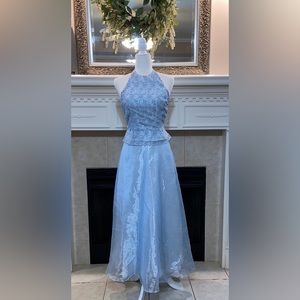 Vintage Scott McClintock Millennium 2000 Halter Full Length Prom/Evening Gown